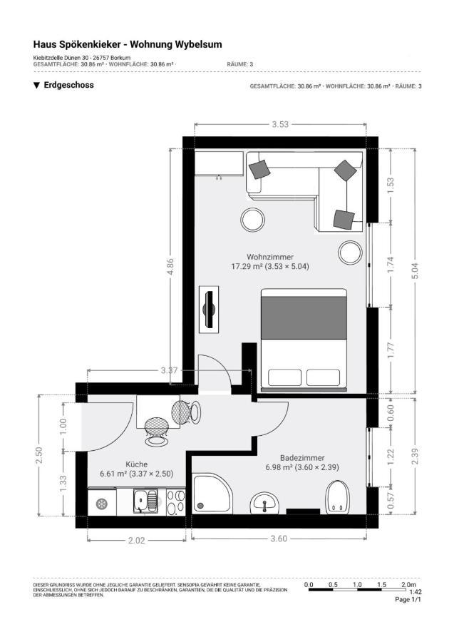 Appartement Haus Spoekenkieker Wybelsum à Borkum Extérieur photo